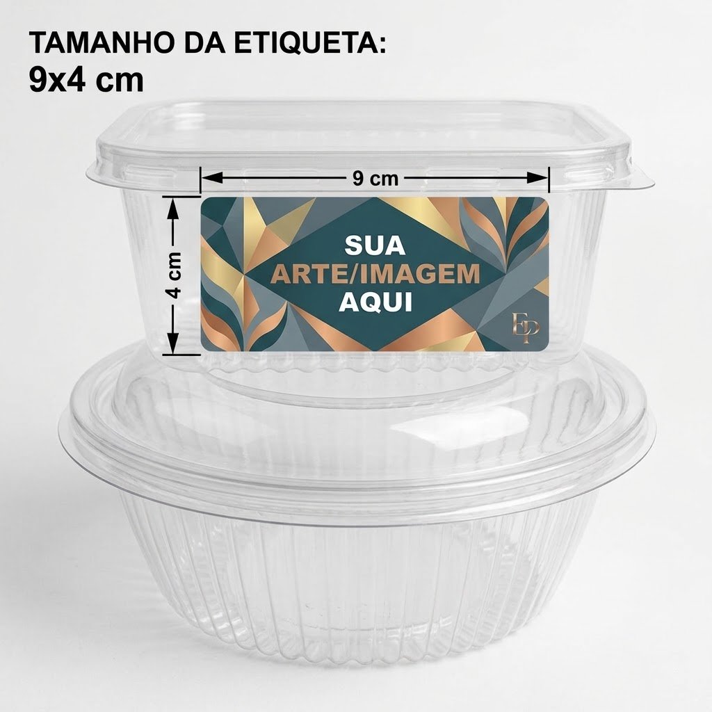 Etiqueta Retangular 9x4cm para Pote
